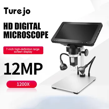 1000X 1080 FHD USB Digitálny Mikroskop Na Spájkovanie 7inch 12MPX DM9 Elektronické Video Mikroskopom Fotoaparát Spájkovanie Opravy zväčšovacie sklo