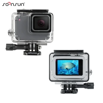 SOONSUN 45m Vodotesné Podvodné Ponoriť Bývanie Prípade ochranný Kryt pre GoPro Hero 7 Biela/Striebro Kamery pre Go Pro Príslušenstvo
