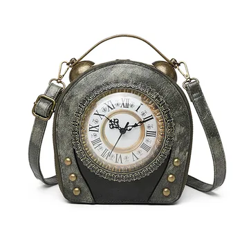 Nový štýl žena taška retro prenosných obaloch Č. 5 batérie pochôdzny hodiny žena taška môže byť rameno messenger PU taška