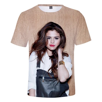 3D Selena Gomez T-shirts Ženy Muži Móda Rholycrown Tlač Krátky Rukáv, 3D tričká Selena Gomez T-shirt dámske Letné Topy
