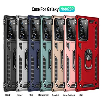 Super Drop-odolné puzdro Pre Samsung Galaxy Note 20 10 9 8 S20 Pro Ultra S10 S9 S8 Plus S10E Krúžok Držiak Telefónu Ochranný Kryt