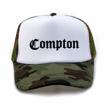 Nové Compton Tlač šiltovku Módne nastaviteľné Oka Mužov Čiapky Traker Klobúk Ženy Klobúky hop snapback klobúk kosti gorras