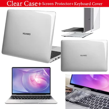 Prenosný Pevný Prípad Pre Huawei MateBook 13/14/D14/D15 //X Pro 13.9/X 2020 /MagicBook 14/15/Pro 16.1 Kryt Klávesnice+Screen Protector