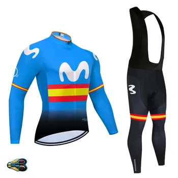 Modrá Španielsko M MOVISTAR Ropa Ciclismo 2020 Cyklistické Oblečenie pánske Jersey Vyhovovali Vonkajšie Koni Bike MTB Oblečenie Náprsníkové Nohavice Nastaviť