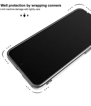 Imak Transparentné TPU Zadný Kryt Pre Samsung Galaxy A41 Globálne Mäkké Silikónové puzdro Pre Oneplus8 Pro Prípade 1.3 mm Hrúbka