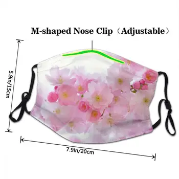 Japonská Čerešňa Kvet Fotografie Vytlačiť Opakovane DIY Úst Maska Sakura Japonský Kvet Cherry Blossom Maska