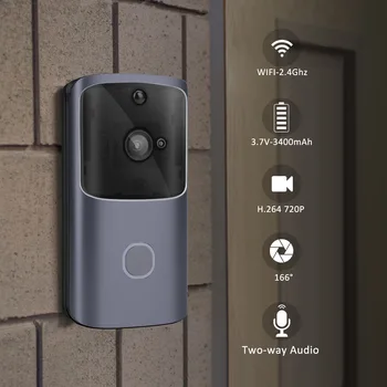 Bezdrôtový WiFi Ultra-jasné Vizuálne Smart Zvonček Domácnosti s Nízkym Hlasom Intercom Alarm