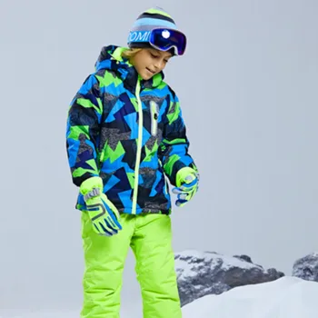 Deti Lyžiarske Oblek -30 Stupeň Chlapci Dievča Oblečenie Set Detský Snowboard Nepremokavé Vonkajšie Športové Bundy Nohavice, Oblečenie Snowsuit Teen