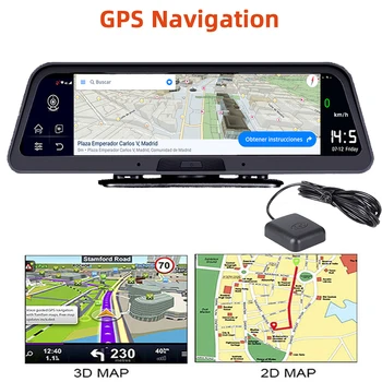 Bluavido 4G ADAS Android 8.1 Panel DVR GPS Navigácie FHD 1080P Duálny Objektív Auto Kamera WiFi Diaľkové Monitorovanie Nahrávač