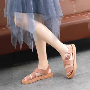 SWONCO PVC Sandále, Topánky Ženy Lete Casaul Topánky 2020 Nové Plastové Ríme Platformu Sandále Pre Ženy Biele Topánky Jelly Sandále