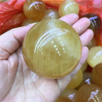 Prírodné oranžový kalcit kamenné gule citrine crystal island drahokam loptu okolo crystal meditácie, reiki 50-60 mm