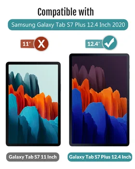 Prípad tabletu Samsung Galaxy Tab S7 Plus 2020,Slim Cover púzdro s Auto-Wake/Sleep & Multi-Uhol Stojan Pre S7 Plus 12.4