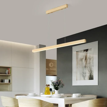 Nordic LED Drevený Prívesok Svetlá pre Jedáleň,Domov Dekoratívne Obývacia Izba Umenie Prívesok Lampa Kuchyni Visí Vnútorné Osvetlenie