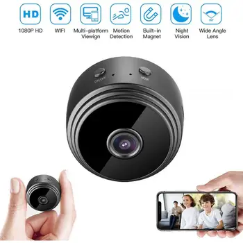 1080P Bezdrôtový WiFi CCTV Indoor Outdoor HD MINI IP Kamera CAM Home Security DVR Nočné Videnie Prenosný Mini Videokamera, Fotoaparát Pro