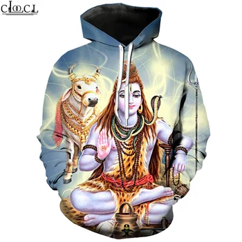 CLOOCL Hinduistický Boh Pána Šivu, Mikiny 3D Tlač Mens Ženy Móde Hot Selliing Mikina Bežné Streetwear Pár Nosenie Topy