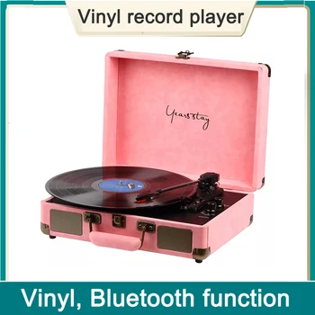 High-end Prenosné Batožiny Gramophone Vinyl Prehrávač, Bluetooth 5.0 Gramofónu 33 45 78RPM Gramophone Retro Record Player