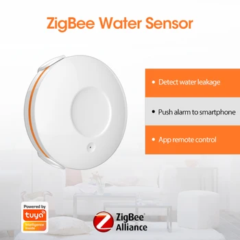 ZigBee Alarm Úniku Vody Mieste Alarm Detektor Úniku Vody Snímač Detekcie Varovania Pred Povodňami Pretečeniu Bezpečnostný Alarm Systém Smart Home