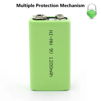 Lítium Li-po nástrojov, Ni-MH batérie pack Pre Hračky Dymu Nízka cena a vysoká kvalita 9V 1200mAh nabíjateľná batéria