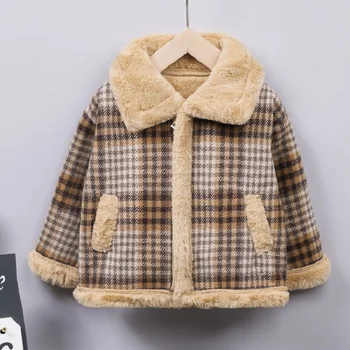Zimné detské detské oblečenie, bundy, detí, teplé oblečenie, chlapec plus bunda fleece bunda, plyšové stierka 9 m,-4t-taktné