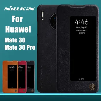 Huawei Mate 30 Prípade Nillkin Qin PU Kožené Kryt Flip puzdro Pre Huawei Mate30 Mate 30 Pro Kryt Telefónu