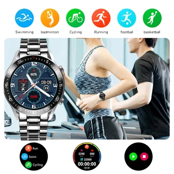LIGE 2020 Luxusné Oceľové Pásmo Smart Hodinky Mužov Športové Multifunkčné Vodotesný IP68 Srdcovej frekvencie, Krvného Tlaku fitness smartwatch