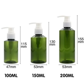 100 ml 150 ml 200 ml Zelená Emulzia Čerpadla Plastové Fľaše , Dávkovač na Tekuté Mydlo, Kozmetika Kontajner Na Šampón, Sprchový Gél 50pc/veľa