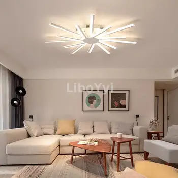 Moderné LED Lustre Pre Obývacej Izby, Spálne, Jedálne, Biela Skončil Luster Svetlá Domov Svietidlá AC110V AC220V