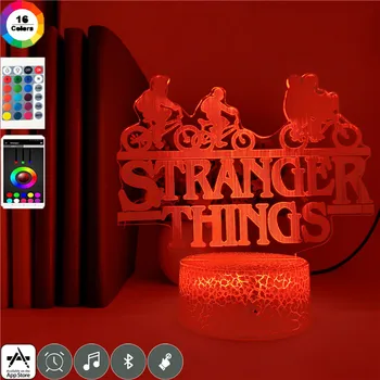 Film Cudzinec Veci Led Nočné Svetlo 7 Farieb Zmena Dotykový Snímač Childrec Spálňa Stolná Lampa Najlepšie Darčeky, Bluetooth Reproduktor