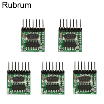 Rubrum 5 ks 433MHz Univerzálny Bezdrôtový RF Vysielač Učenie Kód 1527 Kódovanie Modul 433Mhz Diaľkové Ovládanie Spínač Pre Arduino