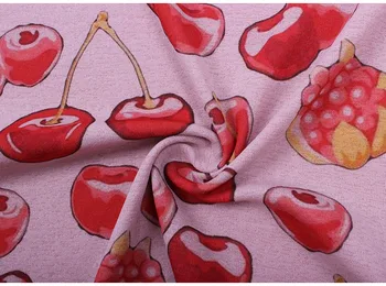 Najnižšia cena predaj 2018 nový príchod letné top tees pre ženy 3D Cherry tlač módne grils orezané t-shirts doprava zadarmo
