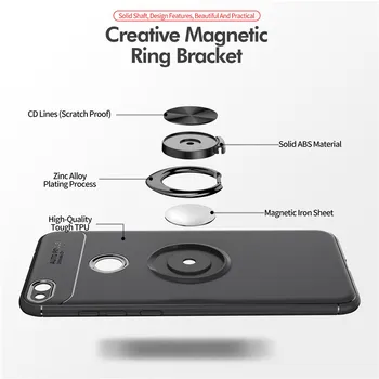 Huawei P8 P9 Lite 2017 Prípade Česť 8 Lite business S prst prsteň Magnetizmus Držiak Telefónu Zadný Kryt Na Huawei GR3 2017 Coque