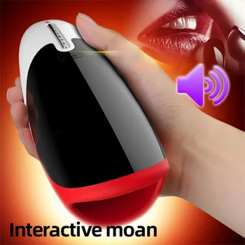 Nové Modely Automatické Muž Masturbator Hlasovej Interakcie Elektrické Deep Throat Fajčenie Jazyk Upozorňuje Sex Stroj mužov hračky