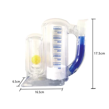 5000ml Prístroje Vitálna Kapacita Dýchanie Tréner Motiváciu Spirometer Pľúcne Dýchanie Exerciser Rehabilitačný Tréner