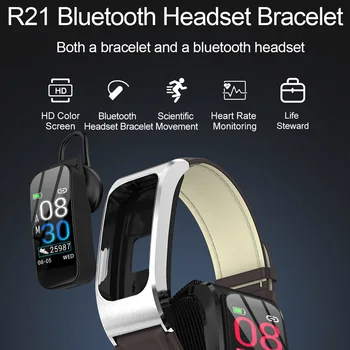 Smart Hodinky R21 Bluetooth Telefónny Hovor Prijať Náramok Srdcovej Frekvencie, Krvného Tlaku Fitness Tracker Farba Muži, Ženy, Športové Alarm Band