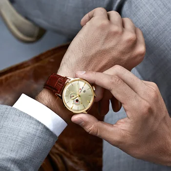 Relogio Masculino MIZUMS Pánske Hodinky Top Značky Ultra-tenké Náramkové hodinky Mužov Japonský Pohyb Quartz Hodinky Muž Hodiny Reloj Hombre